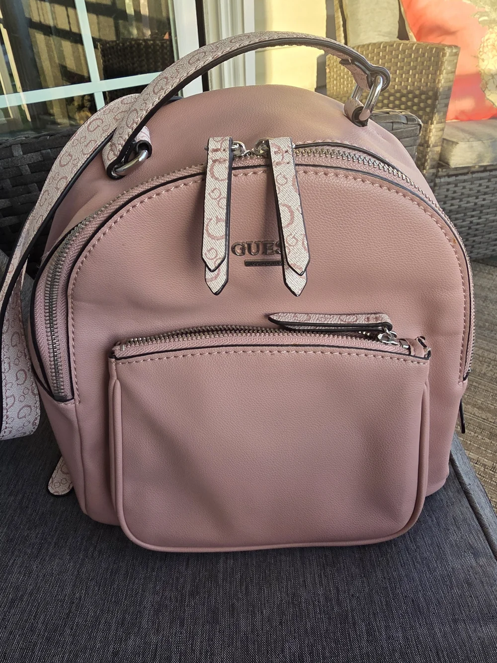 guess pink mini backpack Teddy Me Pink Backpack | GUESS